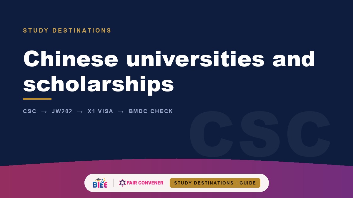 Chinese universities and CSC scholarships