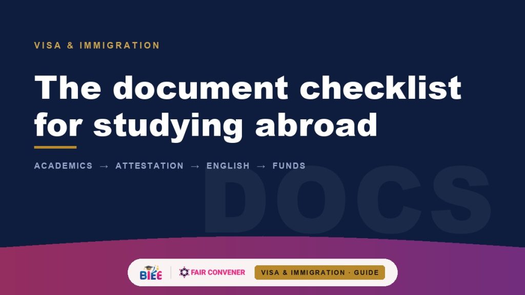 Document checklist for studying abroad from Bangladesh