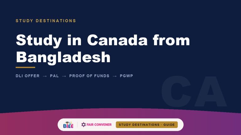 Study in Canada from Bangladesh — DLI offer, PAL, proof of funds, PGWP