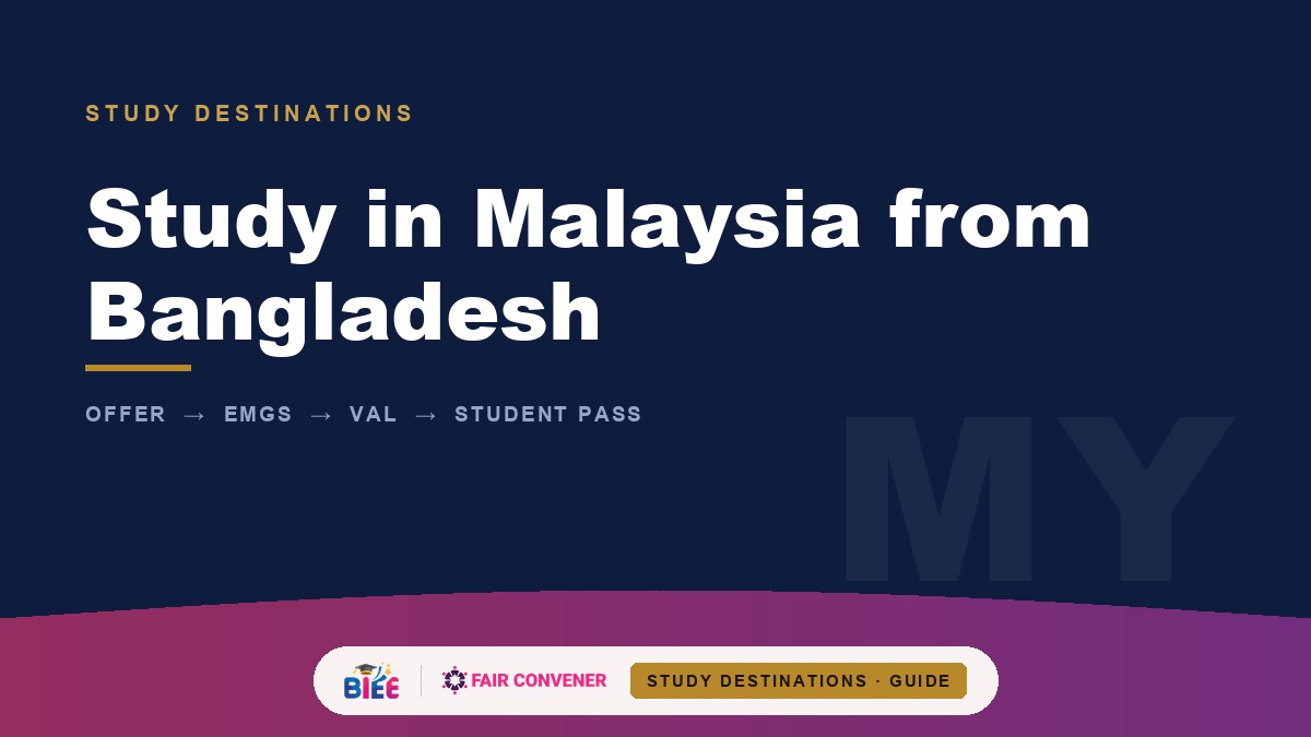 Study in Malaysia from Bangladesh — offer, EMGS, VAL, Student Pass