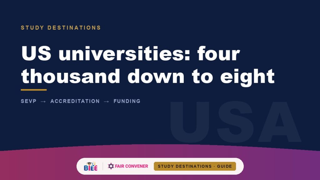 US universities — SEVP certification, accreditation and funding